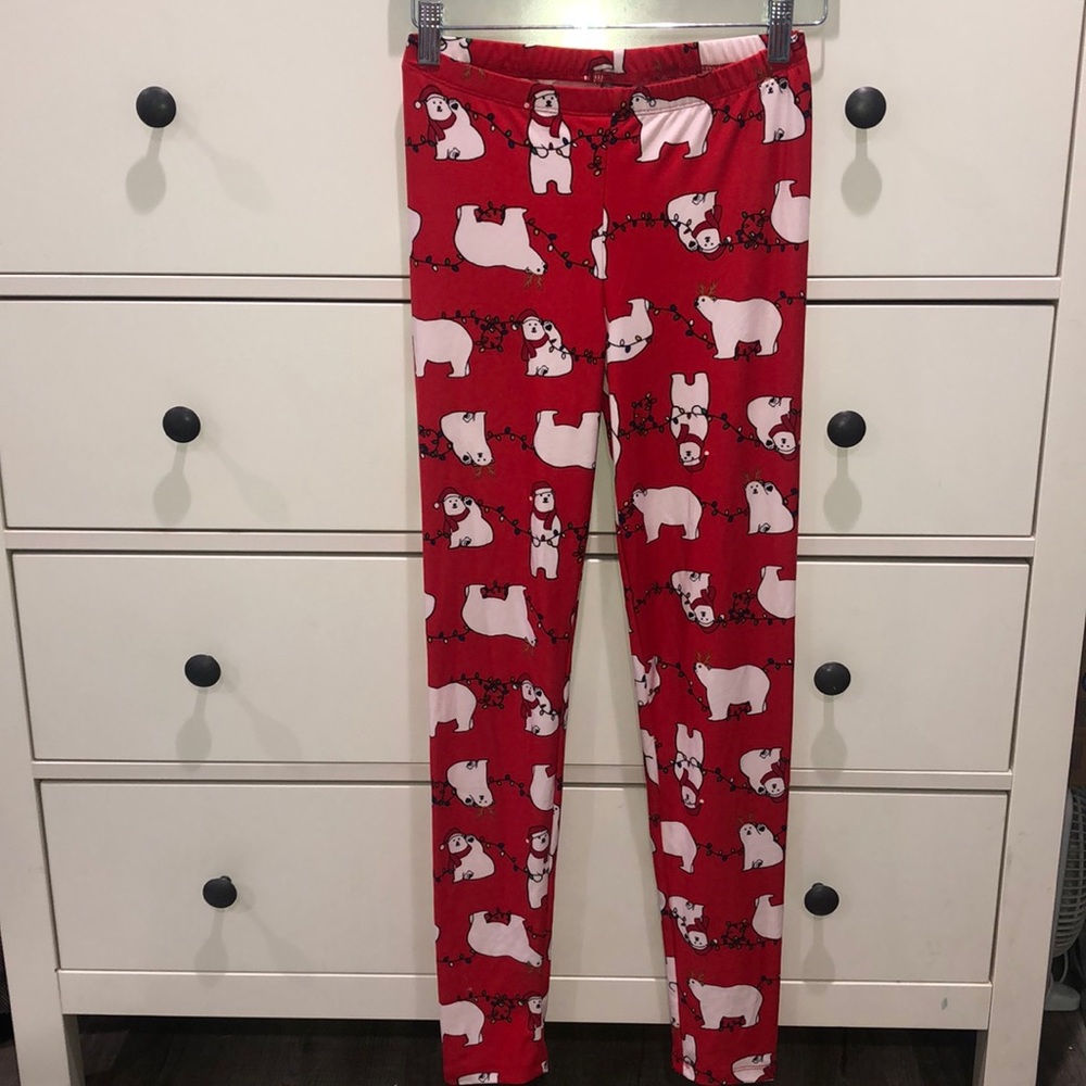 red christmas leggings